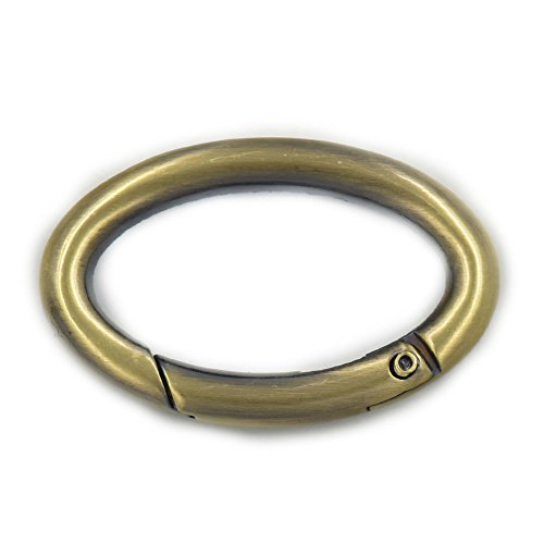5 PCS 36 mm Ring offener Ring Oval Snap Clip Trigger Spring Gate Schnalle, metall, bronze, 36mm von fujiyuan