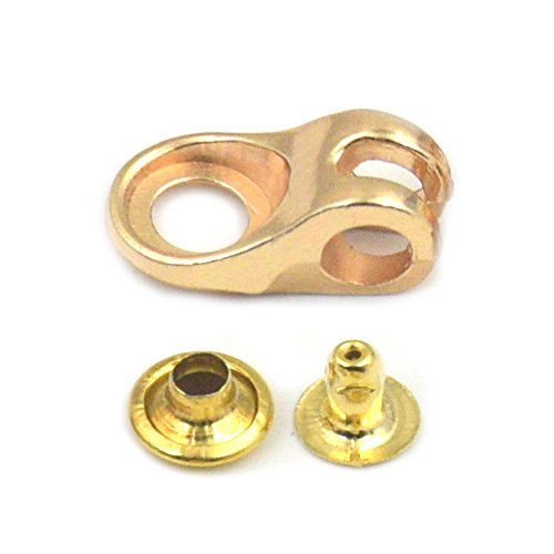 Fujiyuan 12 Sets Stiefel Ösen Haken Schnalle Schnürsenkel Reparatur Jagd Wandern mit Nieten für Klettern Hardware Beschläge DIY Mode Stiefel Licht Gold von fujiyuan