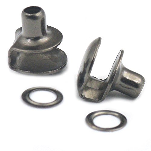 Fujiyuan 15 Stück 8 mm Stiefel Haken Ösen Schnallen DIY Reiten Wandern Schuhe Haken Schnürsenkel Camp Klettern Befestigung mit Unterlegscheiben Gunblack von fujiyuan