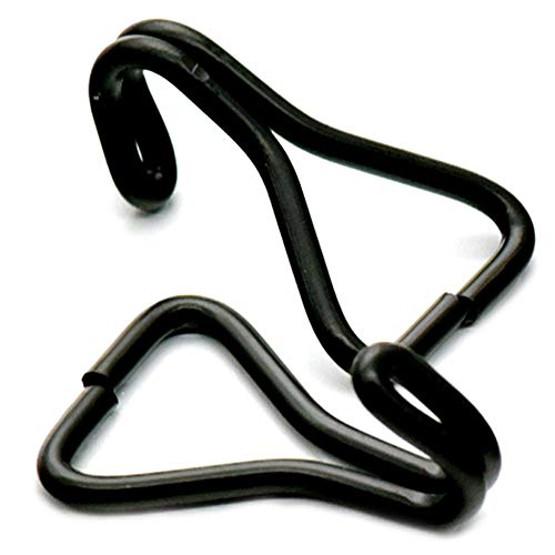 fujiyuan 10 PCS Haken Ring Bundle Gurt Auto Sitzkissen Haken für Ribbon Gürtelschlaufe Hanger Clip Style A: 20mm Schwarz von fujiyuan