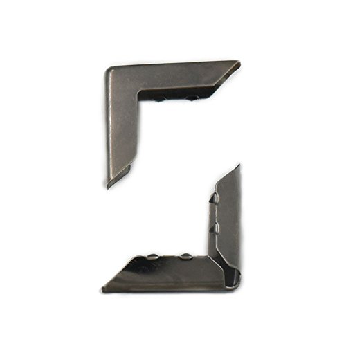 fujiyuan 50 PCS 25 mm 2,5 cm Alben Buch Eckenschutz für Scrapbooking Datei Ordner Menu Gun Schwarz von fujiyuan