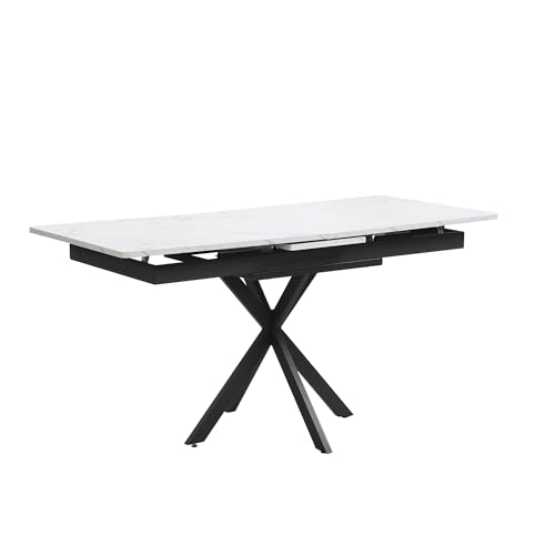 fullarrive Erweiterbarer automatisch ausziehbarer rechteckiger Esstisch Schwarz-Weiß-Marmorstruktur 150/180 × 70 × 60 cm fullarrive Erweiterbarer automatisch ausziehbarer rechteckiger Esstisch Schwarz-Weiß-Marmorstruktur 150/180 × 70 × 60 cm von fullarrive