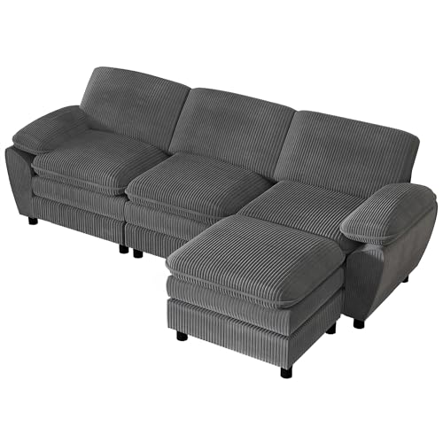 fullarrive Sofa mit Schlaffunktion Modulares Kombi-Sofa 3-Sitzer Corduroy Dunkelgrau Ergonomisch Bequem Robust Wohnzimmer fullarrive Sofa mit Schlaffunktion Modulares Kombi-Sofa 3-Sitzer Corduroy Dunkelgrau Ergonomisch Bequem Robust Wohnzimmer von fullarrive