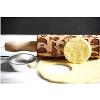 Ozean - Mini Nudelholz, Prägen Teigrolle, Laser Gravierter Kekse Dekorieren von funnyrollingpin