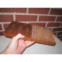Vintage Digsmed Denmark Teakholz Mid Century Danish Modern Käsebrett Serviertablett von funoldstuff
