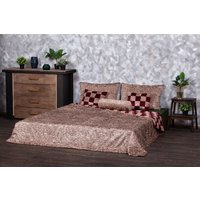 Luxus Kunstfell Bettwäsche Set - Granat & Onyx Patchwork, Vegan von furamur