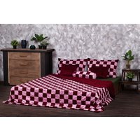 Luxus Kunstfell Bett Set - Garnet & Quarz Patchwork, Tissavel France von furamur