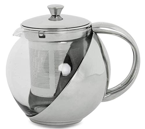 furein Mehrzweck-Teekanne, aus Glas und Edelstahl, für Tee, Infusionen oder Kaffee, mit Filter (500 ml) von furein