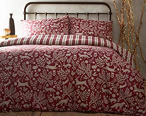 Creative Cloth Skandi Waldbettbezug-Set, Wilde Beere, 200 x 200cm Creative Cloth Skandi Waldbettbezug-Set, Wilde Beere, 200 x 200cm von furn.