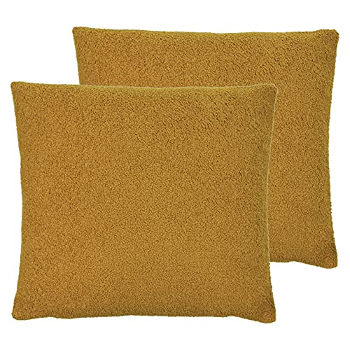 Evans Lichfield Malham Twin Pack-Feder gefüllte Kissen, Maschinenwaschbar, Safran, 50 x 50cm, 2 von furn.
