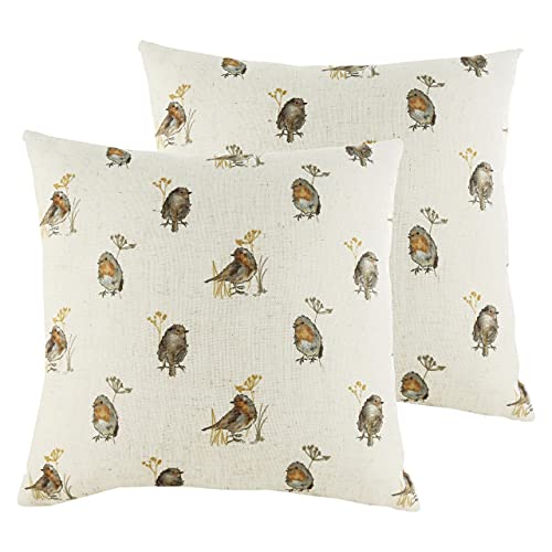 Evans Lichfield Oakwood Robin wiederholen Sie Twin Pack-Feder-gefüllte Kissen, Multi, 43 x 43cm, 2 Evans Lichfield Oakwood Robin wiederholen Sie Twin Pack-Feder-gefüllte Kissen, Multi, 43 x 43cm, 2 von furn.