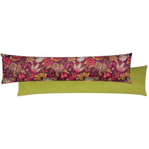 Furn Viranai Zugluftstopper mit exotischem Blumenmuster – Kirschrot – 20 x 92 cm Furn Viranai Zugluftstopper mit exotischem Blumenmuster – Kirschrot – 20 x 92 cm von furn.