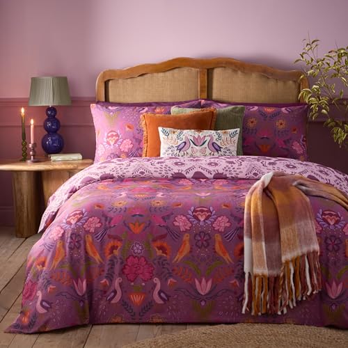Furn. Broderie Floral Wendebettwäsche-Set – Damson – Doppelbett von furn.