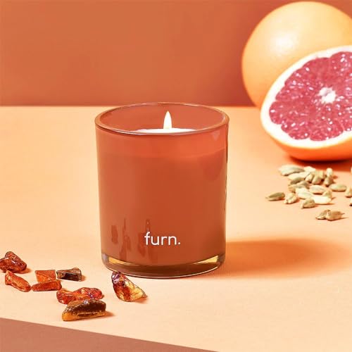 Möbel. Wildlinge Bernstein-, Zimt- und Mandarinen-Duftkerze aus Glas von furn.