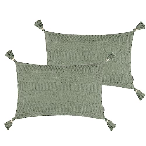 Yard Caliche Textured Tasselled Feather Filled Cushion - Twin Pack Yard Caliche Textured Tasselled Feather Filled Cushion - Twin Pack von furn.