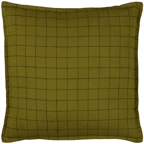 Yard Linen Grid Check Polyester Filled Cushion von furn.
