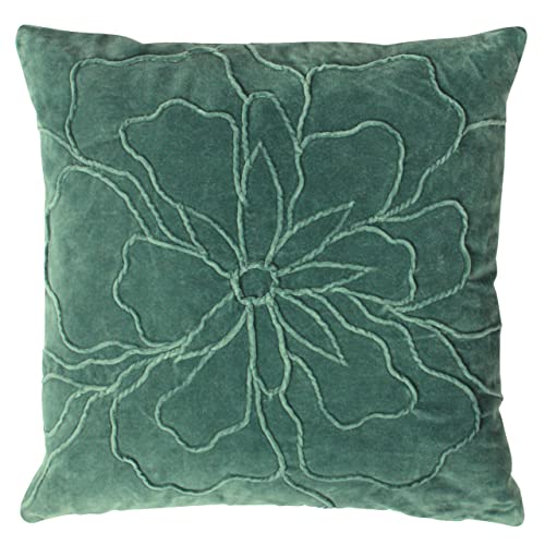 furn. Angeles Feder gefüllt Kissen, Baumwolle, Juniper Green, 45 x 45cm von furn.