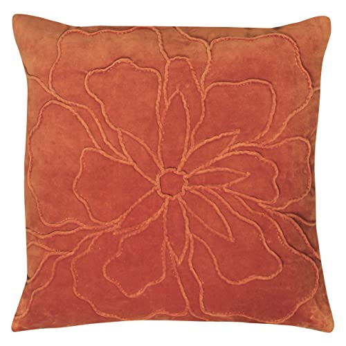 furn. Angeles Feder gefüllt Kissen, Baumwolle, Rust, 45 x 45cm von furn.