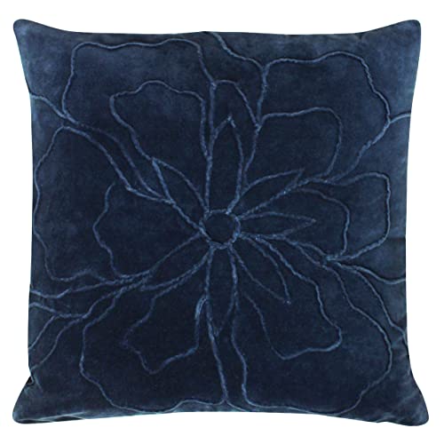 furn. Angeles Polyester gefülltes Kissen, Baumwolle, Navy, 45 x 45cm von furn.