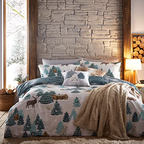 furn. Arcticus King Bettbezug-Set, Baumwolle, Polyester, Blau von furn.