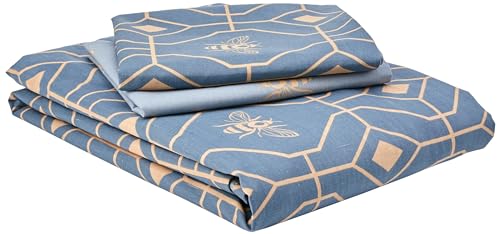 furn. Bee Deco Bettbezug-Set, Polycotton, französisches Blau, King Size von furn.