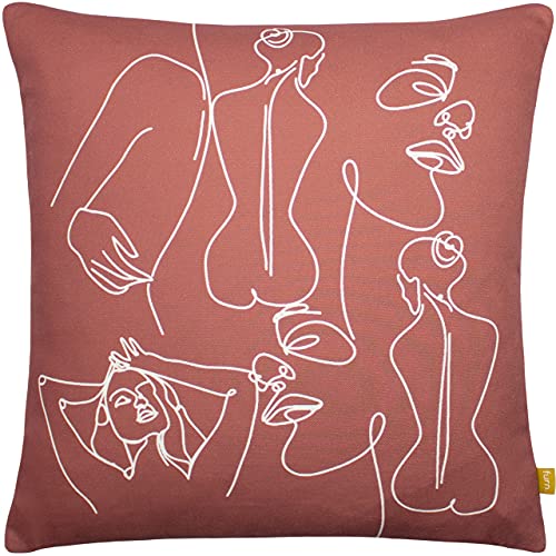 furn. Bodyart Polyester gefülltes Kissen, Ton Red, 43 x 43cm von furn.