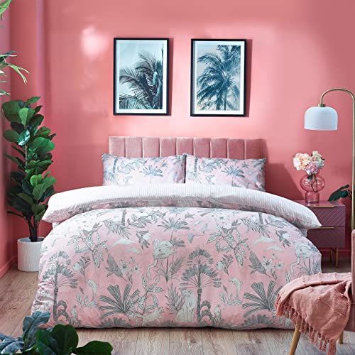 furn. Colony Palm Bettbezug-Set, Rosa, Einzelbett von furn.