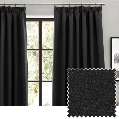 furn. Dawn Verdunkelungsvorhänge mit Bleistiftfalten – Schwarz – 229 x 229 cm furn. Dawn Verdunkelungsvorhänge mit Bleistiftfalten – Schwarz – 229 x 229 cm von furn.