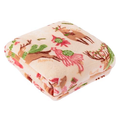 furn. Duvet Day Schlittenteam-Überwurf – Festliche Weihnachts-Fleecedecke mit Rentier- und Weihnachtsmann-Aufdruck (Mehrfarbig – 130x150cm) von furn.