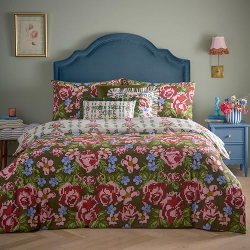 Furn. Feeoni Cottage Blumen-Bettwäsche-Set – Weidengrün – King-Size-Bett Furn. Feeoni Cottage Blumen-Bettwäsche-Set – Weidengrün – King-Size-Bett von furn.