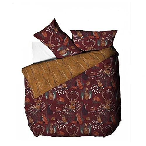 furn. Forest Fauna Woodland Bettwäsche-Set – Rost – Doppelbett von furn.