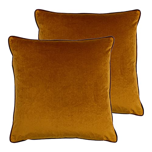 furn. Gemini Twin Pack-Feder gefüllte Kissen, Polyester, Kürbis, 50 x 50cm, 2 von furn.