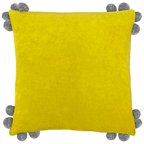 furn. Hoola Kissen mit Polyester gefüllt, Baumwolle, Gelb/Grau von furn.