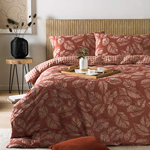 furn. Bettwäsche-Set, Red Clay, Single, W137cm x L200cm (Duvet Cover), W50cm x L75cm (Pillow Case) von furn.