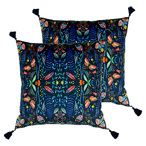 furn. Kaleidoskopische Doppelpack-Feder gefüllte Kissen, Blau, 50 x 50cm, 2 furn. Kaleidoskopische Doppelpack-Feder gefüllte Kissen, Blau, 50 x 50cm, 2 von furn.
