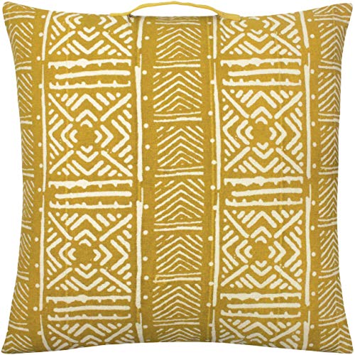 furn. Kericho Polyester gefülltes Kissen, Baumwolle, Ocker, 55 x 55cm von furn.