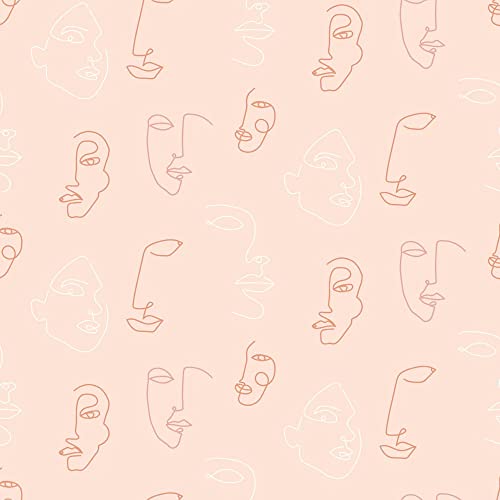 furn. Kindred Abstract Faces Printed Wallpaper, Blush Pink furn. Kindred Abstract Faces Printed Wallpaper, Blush Pink von furn.