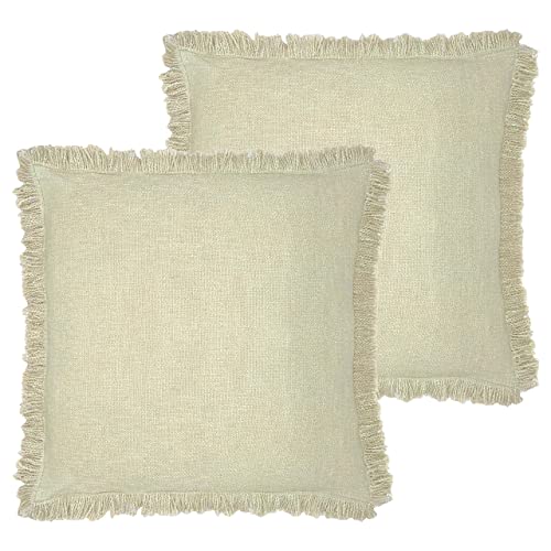 furn. Korin Kissen mit Polyester-Füllung, Doppelpack, Baumwolle, naturfarben von furn.