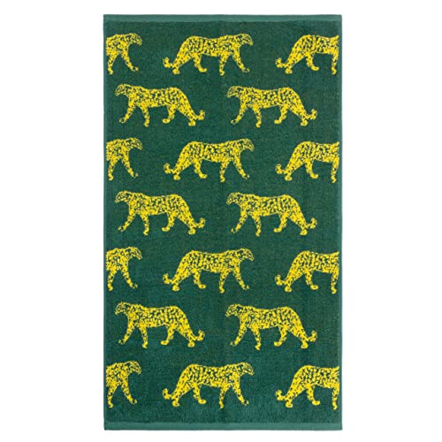 furn. Leopard Handtuch-Set, Baumwolle, Blaugrün, 4-teilig von furn.