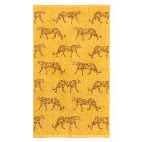furn. Leopard Handtuch-Set, Baumwolle, goldfarben, 4-teilig von furn.