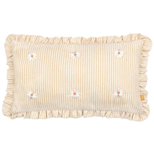 furn. Les Fleurs Besticktes Kissen mit Rüschen und Federn – Daises – 30 x 50 cm furn. Les Fleurs Besticktes Kissen mit Rüschen und Federn – Daises – 30 x 50 cm von furn.