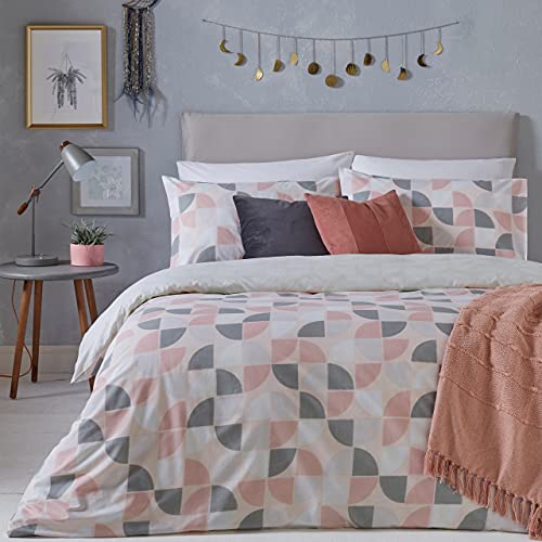 furn. Luna Doppelbettbezug-Set, Baumwolle, Polyester, Blush von furn.