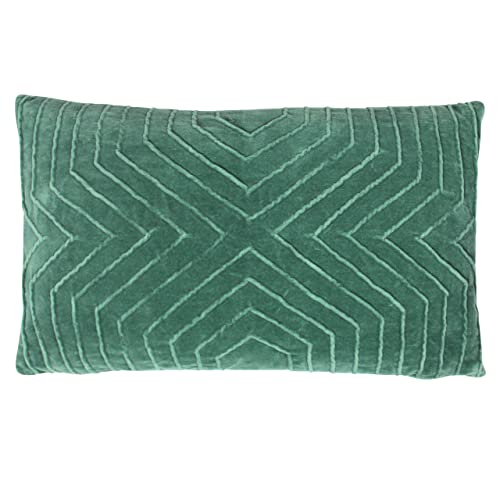 furn. Mahal Feder gefüllt Kissen, Baumwolle, Juniper Green, 30 x 50cm von furn.