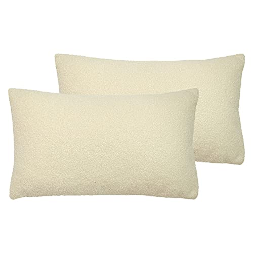 Evans Lichfield Malham Twin Pack-Feder gefüllte Kissen, Maschinenwaschbar, Elfenbein, 30 x 50cm, 2 von furn.