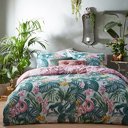 furn. Medinilla Bettwäsche-Set für Doppelbett, Baumwolle, Polyester, Mint/Lila von furn.