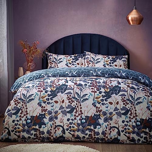 furn. Midnight Panther King Size Bettwäsche-Set Dusky Blue von furn.