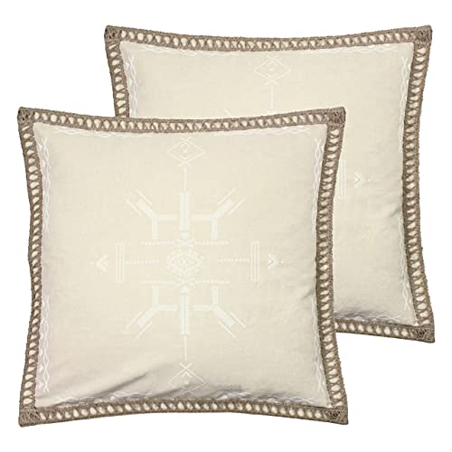 furn. Mini Inka Twin Pack Polyester gefüllte Kissen, Baumwolle, Natürlich, 45 x 45cm, 2 von furn.