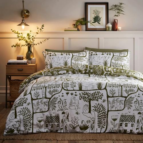 furn. Möbel. Frida Abstrakter Bettbedeckungssatz, Moss furn. Möbel. Frida Abstrakter Bettbedeckungssatz, Moss von furn.