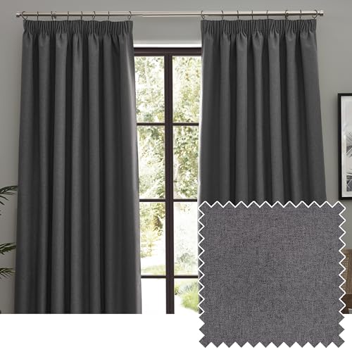 furn. Paar Dawn-Verdunkelungsvorhänge mit Bleistiftfalten – Anthrazit – 168 x 229 cm furn. Paar Dawn-Verdunkelungsvorhänge mit Bleistiftfalten – Anthrazit – 168 x 229 cm von furn.