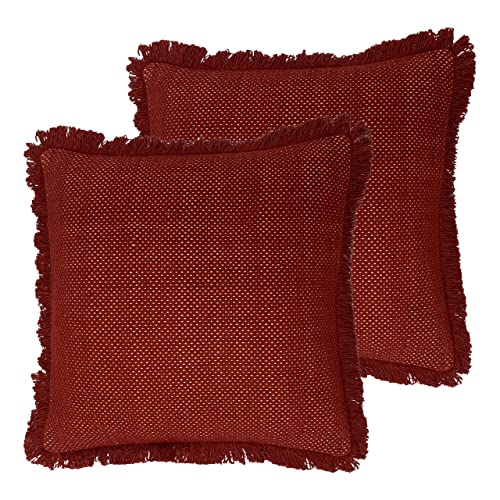 furn. Sienna Polyester gefüllte Kissen (Twin Pack), Baumwolle, Brick, 45 x 45cm, 2 von furn.